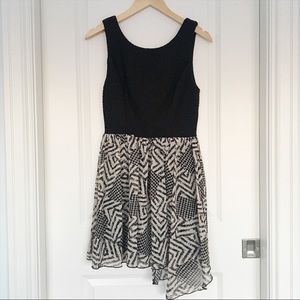 Trixxi Black & Pattern Dress